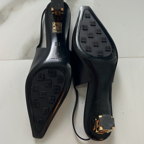 Givenchy G Cube slingback pumps in black leather - Picture 9 of 10